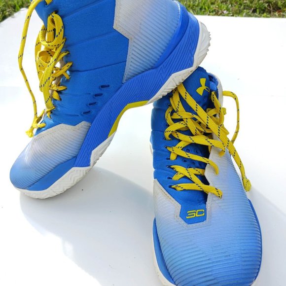 Under Armour Other - Under Armour Curry 2.5 Men's Size 8 Blue Yellow Basketball Shoes